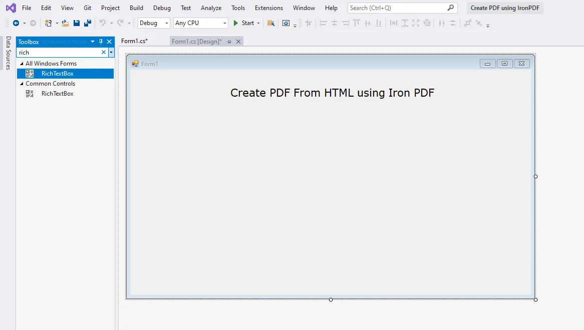 5 pasos para generar un archivo PDF en C# usando IronPDF, Figura 8: Establecer una ventana de etiqueta