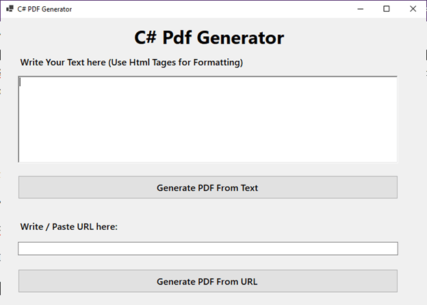 運行 C\# PDF 生成器應用程式